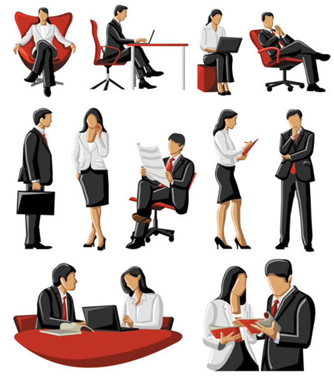 Free Vector Business People Clip Art