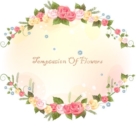 Free Vector Flowers and Vine Border