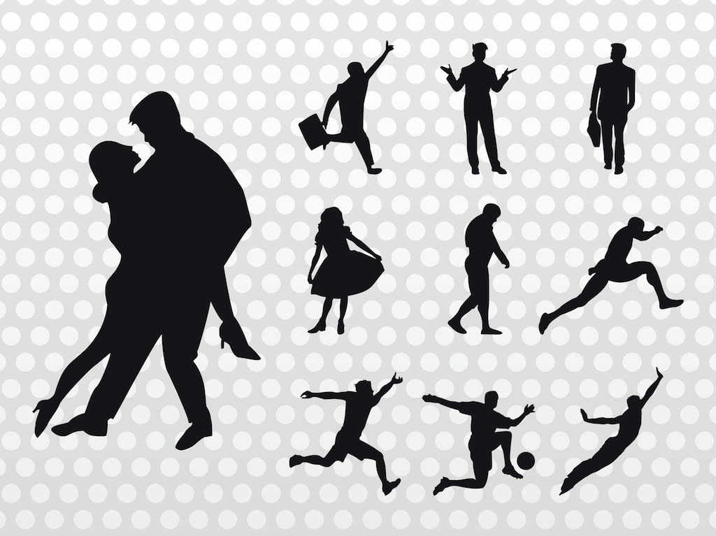 Free Vector People Silhouettes Free Vector People Silhouettes