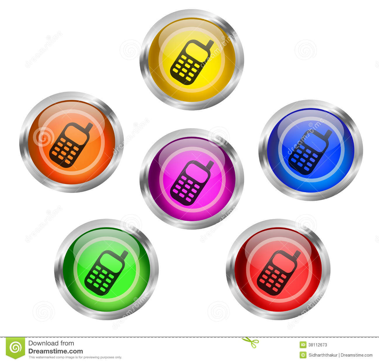 Glass Button Icons