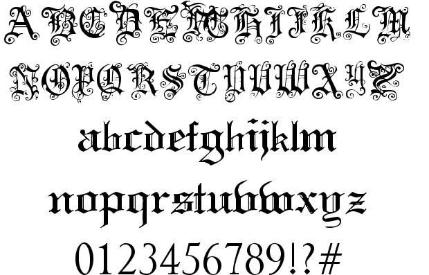 7 Gothic Cursive Font Images Gothic Font Alphabet Letters Download