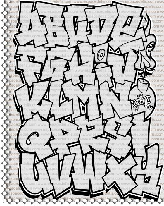 Graffiti Alphabet Block Style Letters