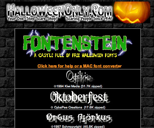 Halloween Fonts