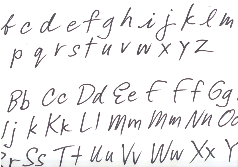 cute handwriting fonts alphabet