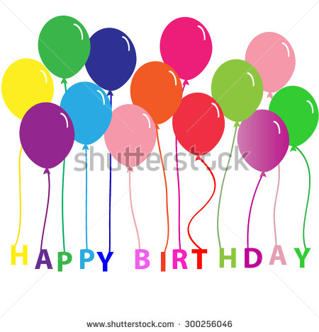 Happy Birthday Colorful Balloons