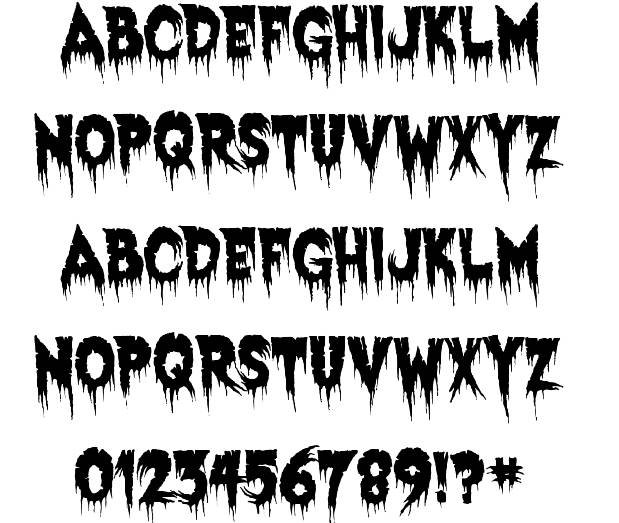 Horror Alphabet Fonts Scary