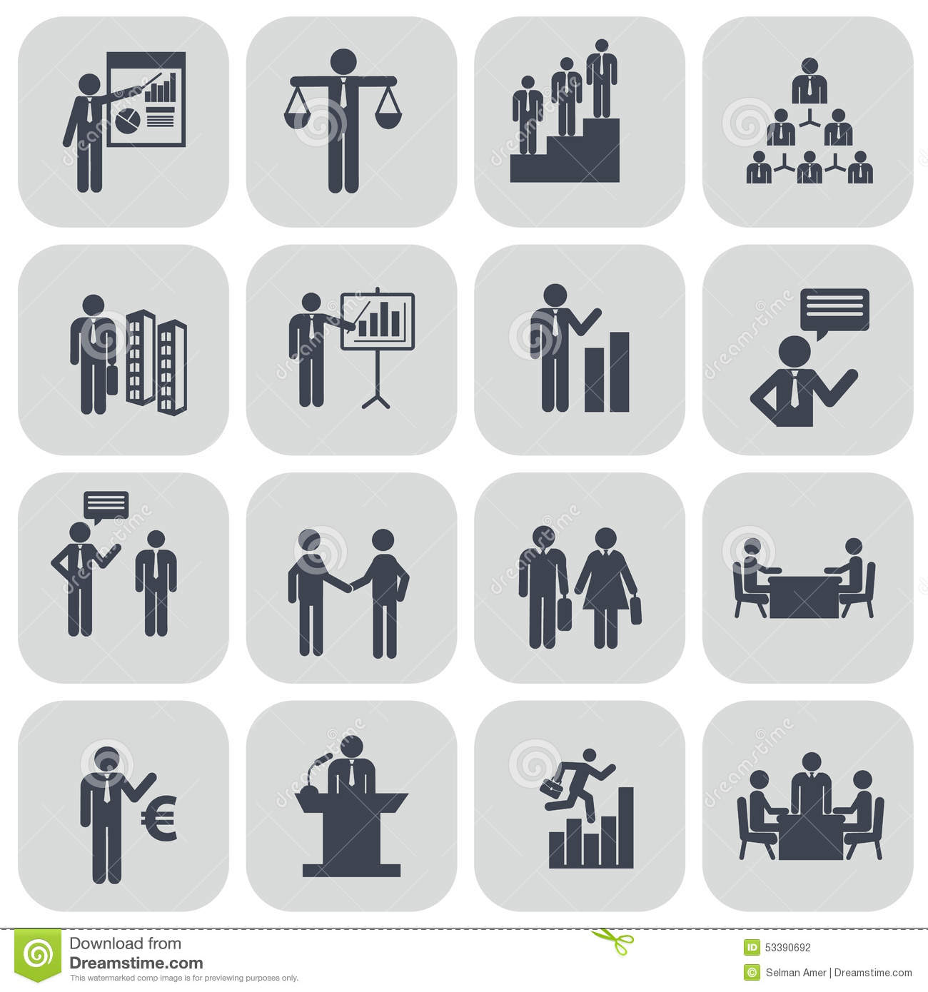 Human Resources and Management Icons