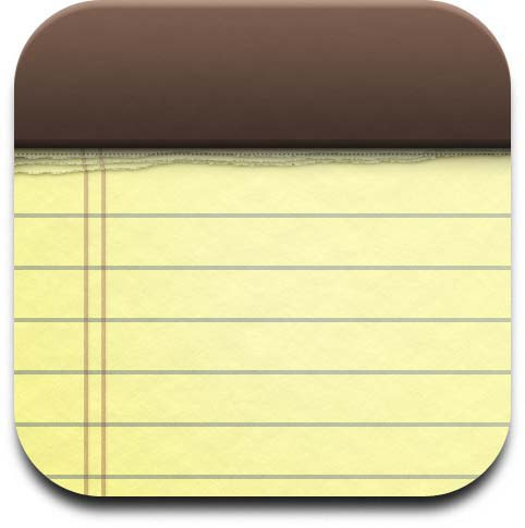 iPhone Notes App Icon iPhone Notes App Icon