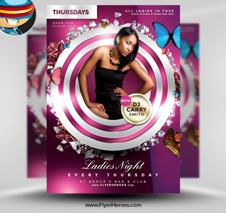 Ladies Night Club Flyer Templates