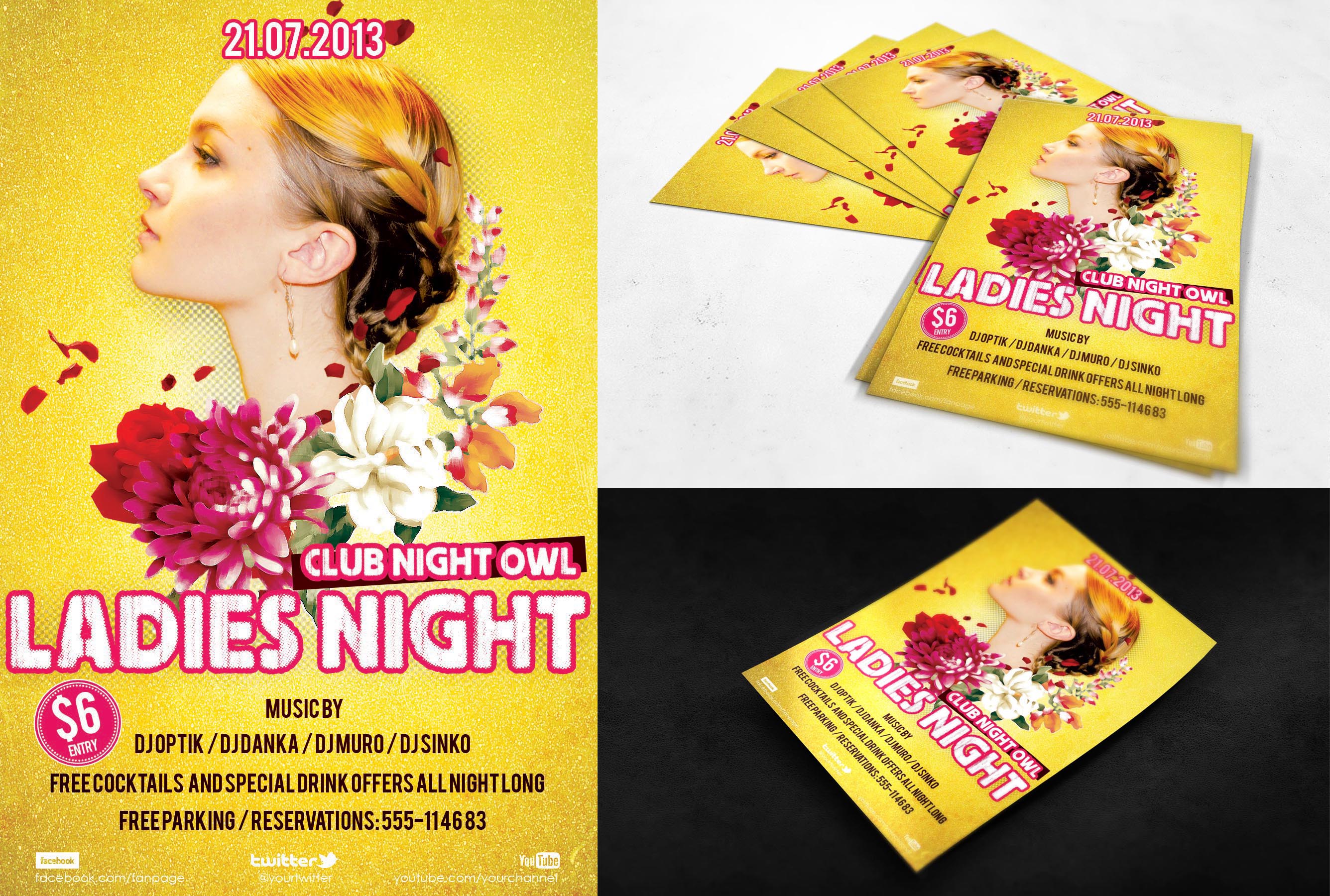 Ladies Night Flyer Template Free