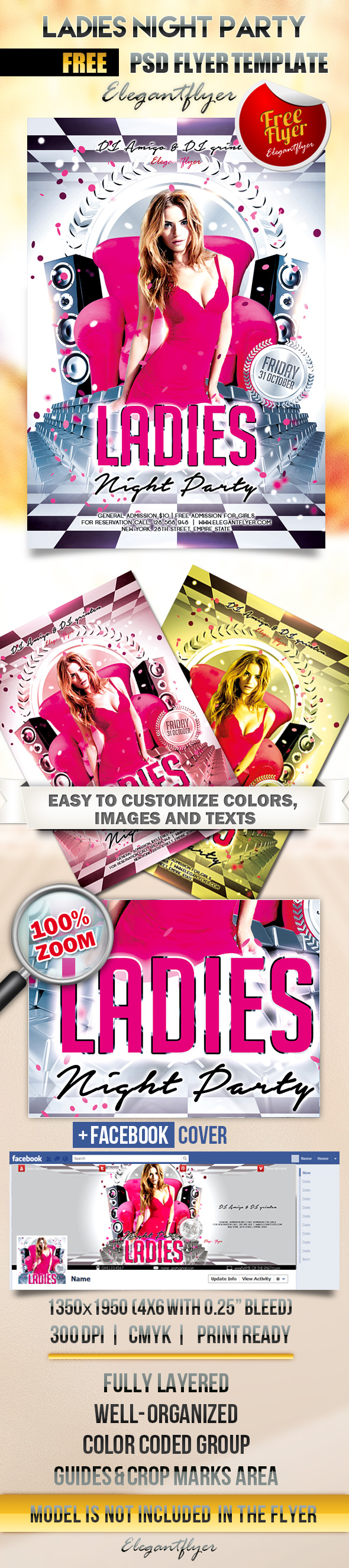 Ladies Night Flyer Template