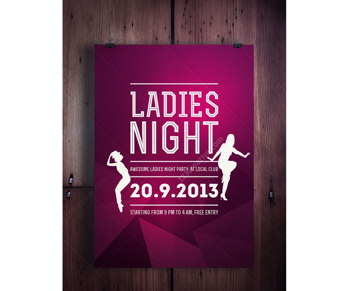 14 Ladies Night Flyer PSD Images