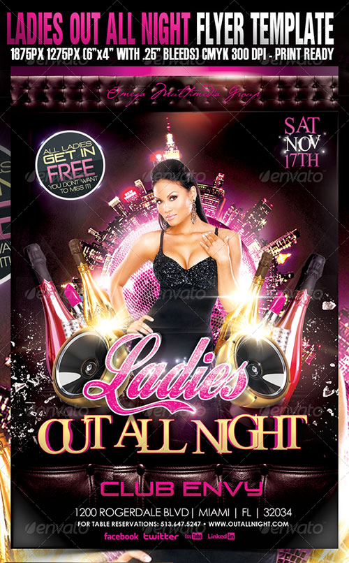 Ladies Night Out Flyer Template