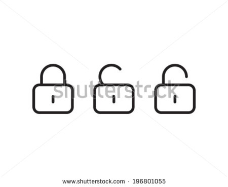 Lock Unlock Symbol Lock Unlock Symbol