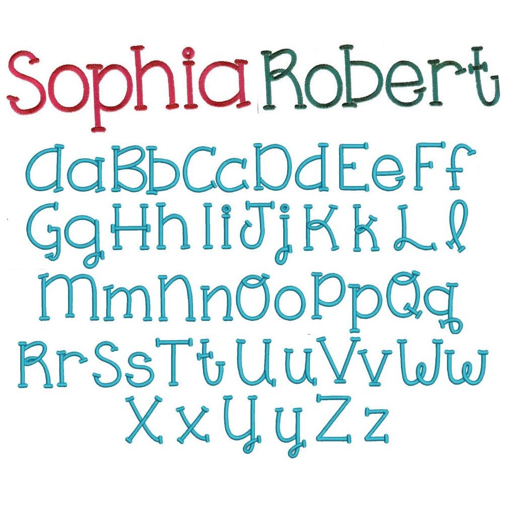 Machine Embroidery Alphabet Fonts