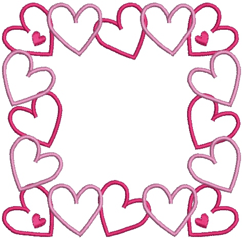 Machine Embroidery Heart Frame