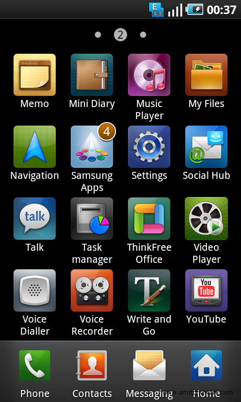 Menu Icon On Samsung Galaxy