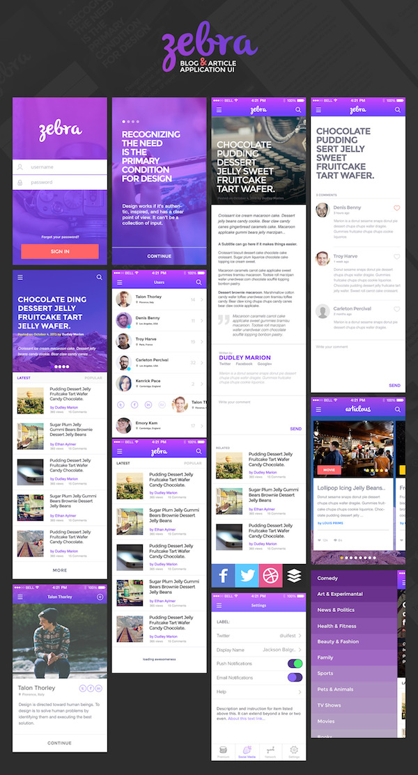 Mobile App Design Template PSD Mobile App Design Template PSD