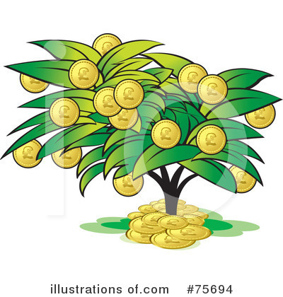 Money Christmas Tree Clip Art