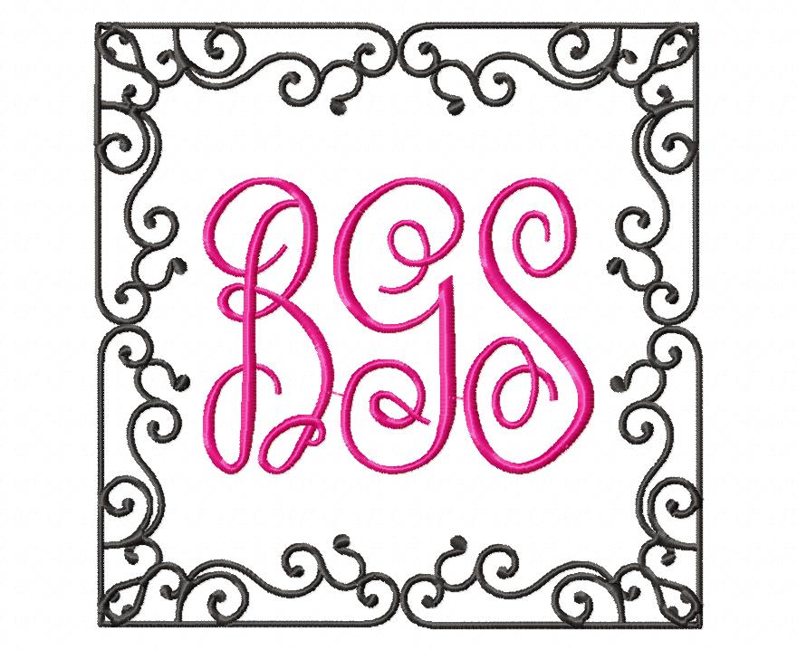 Monogram Font Embroidery Designs Frames Monogram Font Embroidery Designs Frames