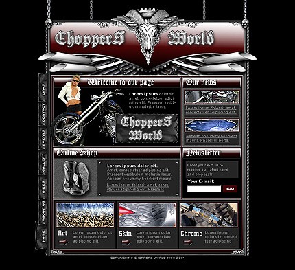 Motorcycle Club Website Templates