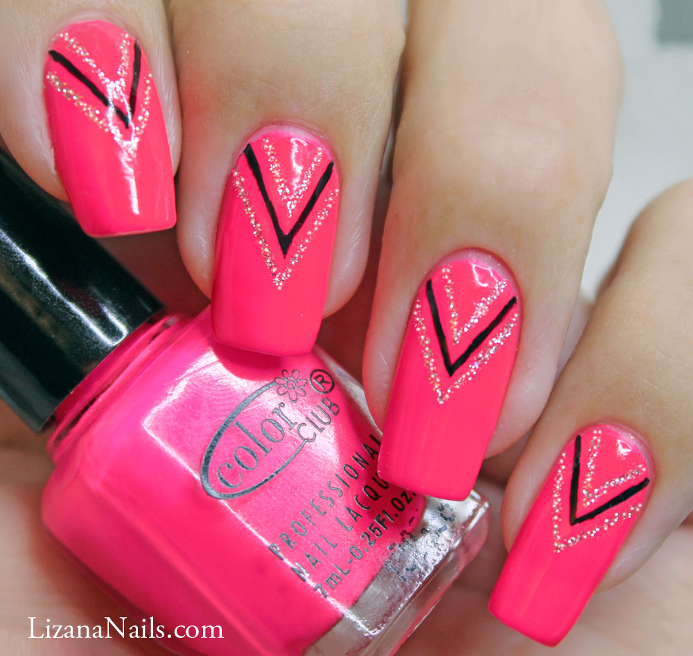 13 Neon Pink Dot Nail Designs Images