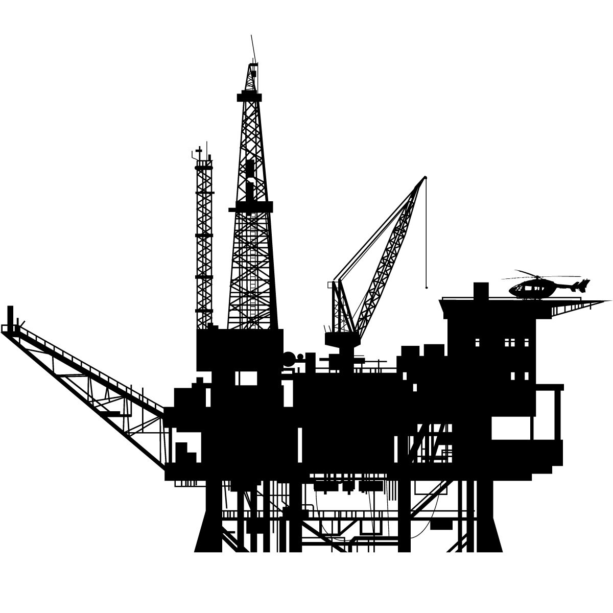 Oil Rig Silhouette