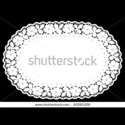 Oval White Doily Border