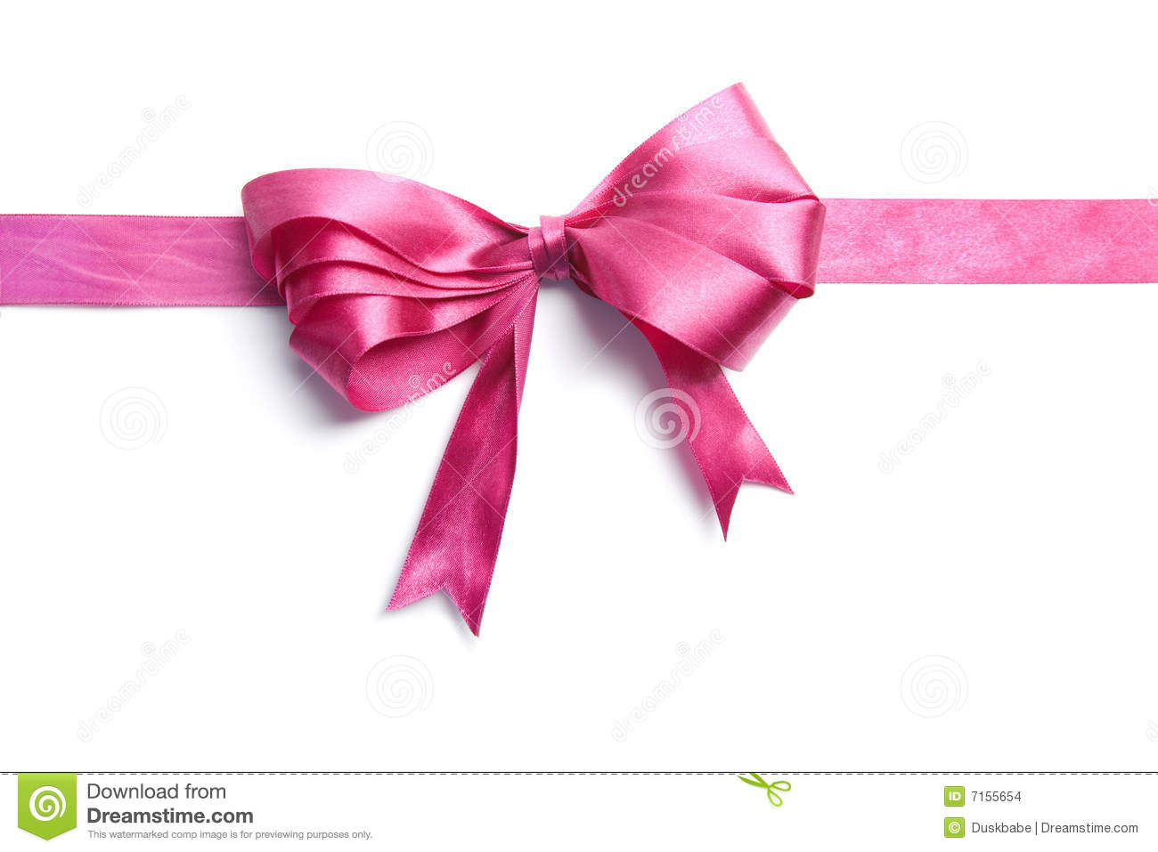 Pink Bow with Ribbon