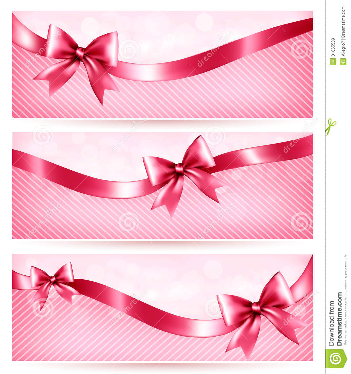 Pink Ribbon Banner Vector