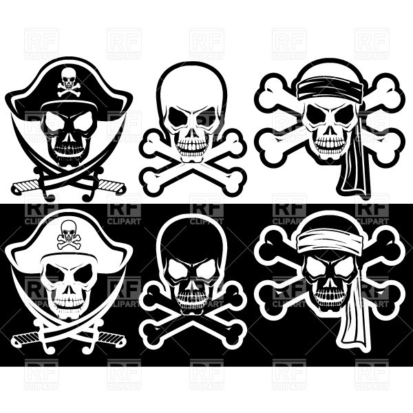 Pirate Skull and Crossbones Vector