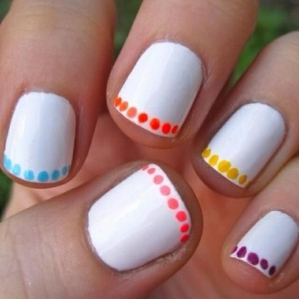Polka Dot French Manicure Nails Polka Dot French Manicure Nails