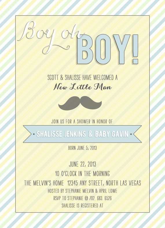 Printable Baby Shower Invitation Photoshop Template