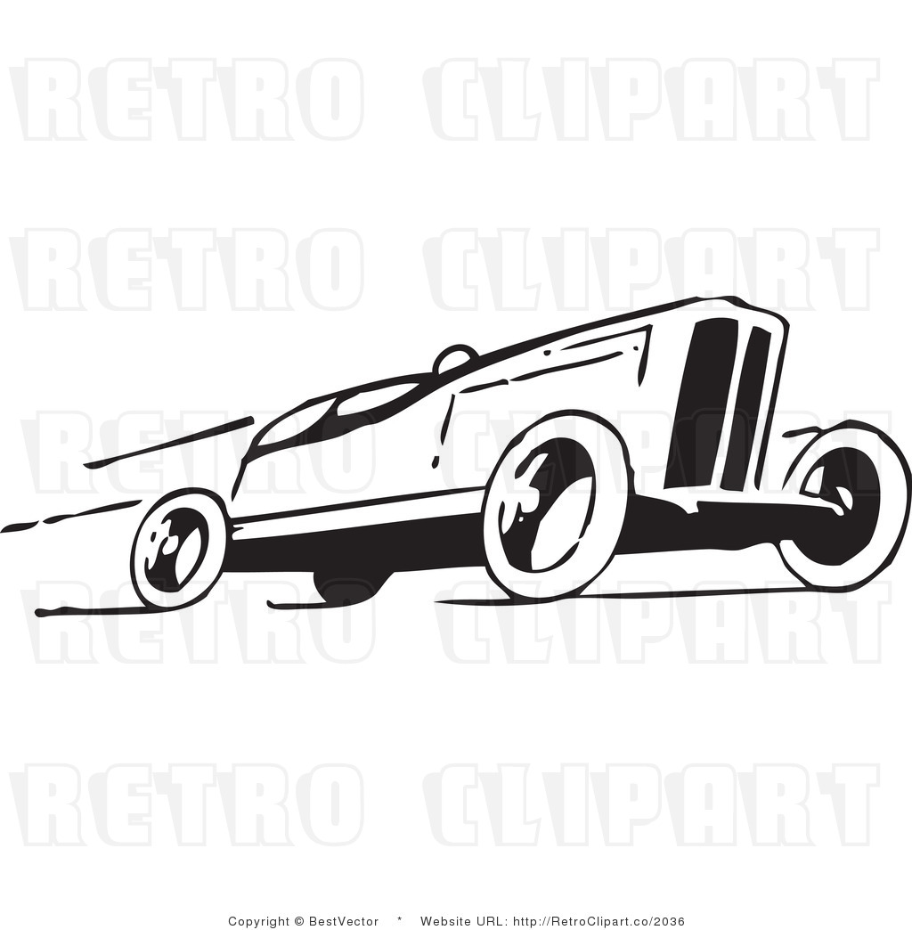 Race Car Clip Art Black and White