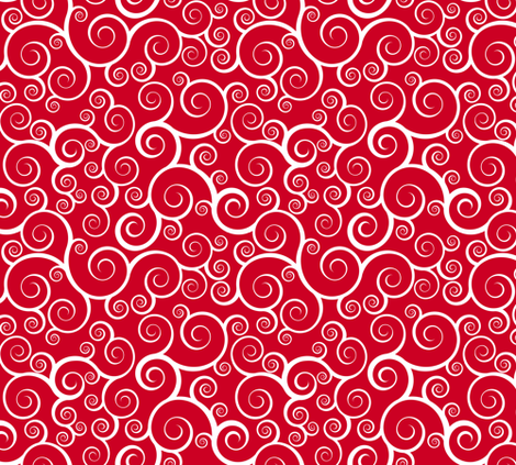 Red Fancy Swirl Design