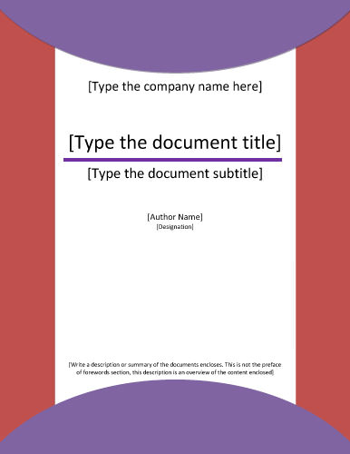 Report Cover Page Templates Free