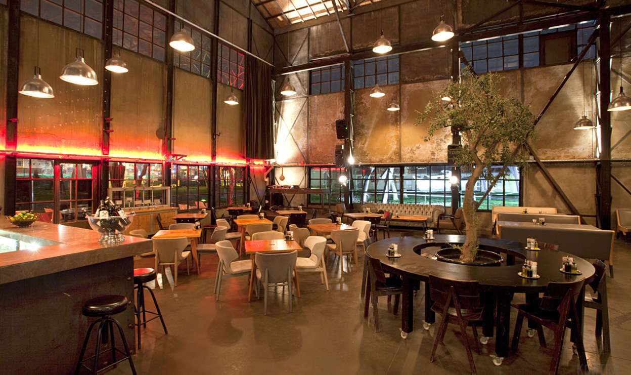 Rustic Industrial Interior Design Cafe