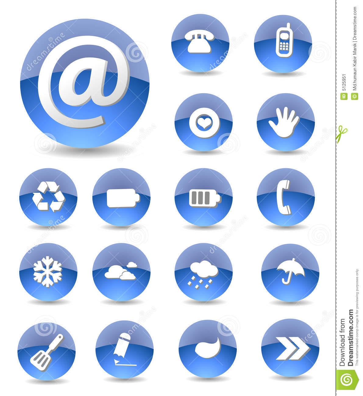 Set Internet Web Icons