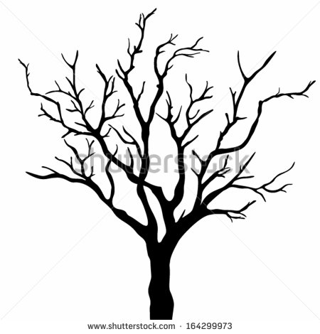 Simple Bare Tree Silhouette