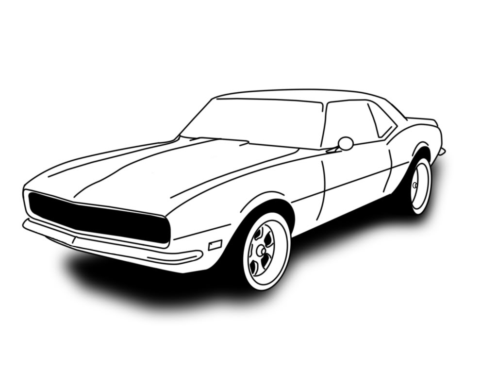 Sketch Drawings of 68 Camaro SS