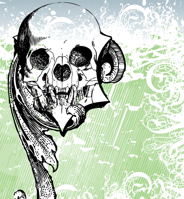 Skull with Money