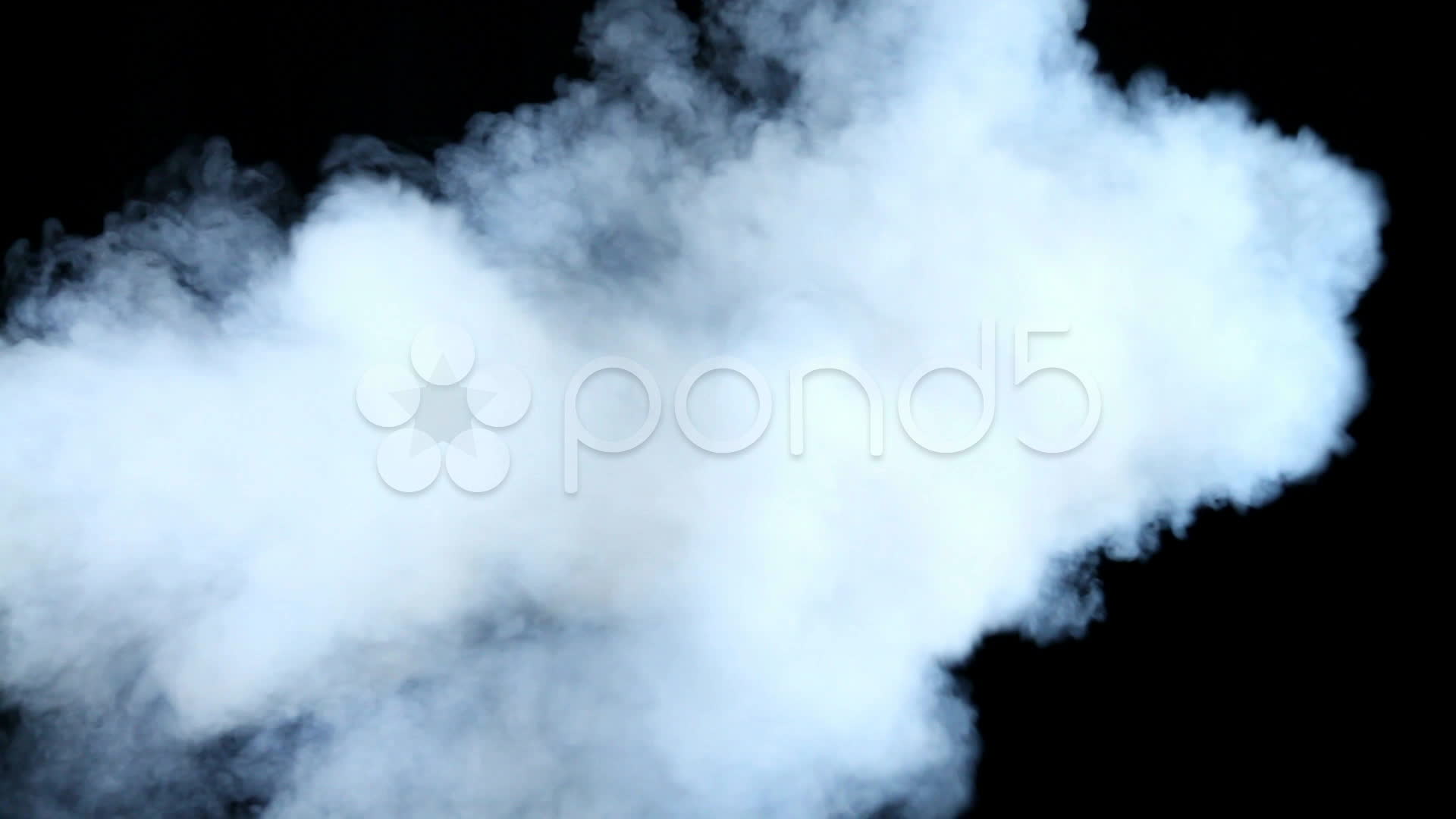 Smoke Cloud On Black Background