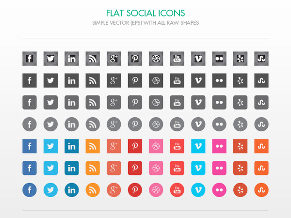 Social Media Icons Vector Free