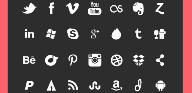 19 Free White Social Media Icons Images