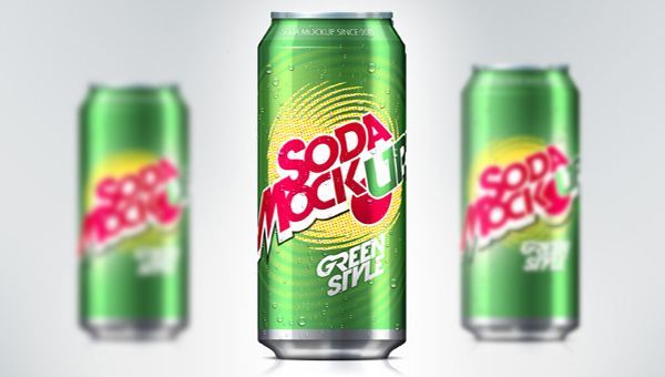 Soda Can PSD Mockup Template