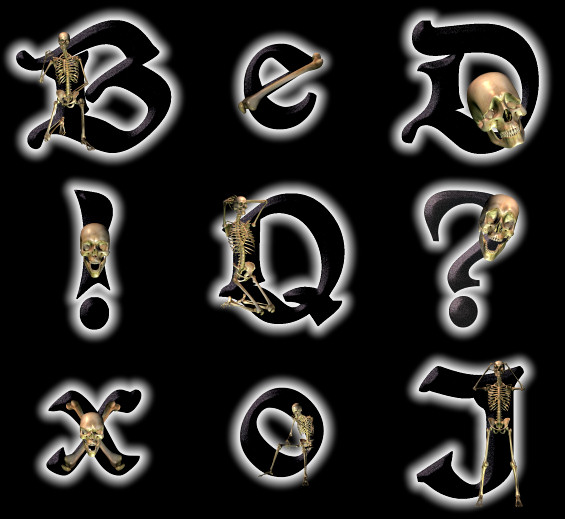 Spooky Halloween Alphabet Letters Spooky Halloween Alphabet Letters