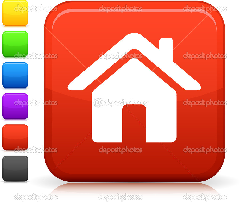 Square Home Button Icon Square Home Button Icon