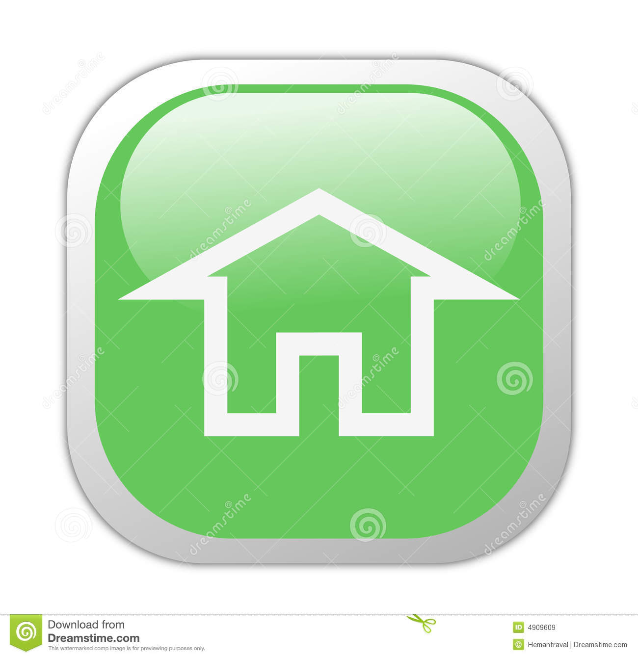 Square Home Button Icon Square Home Button Icon