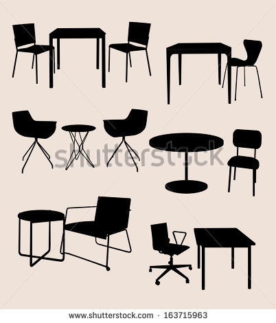 Table and Chair Silhouette Table and Chair Silhouette