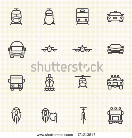 Transportation Line Icon Transportation Line Icon